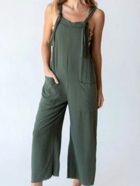 NATURAL LIFE Pants - Natural Life Carly olive drab green overalls jumpsuit